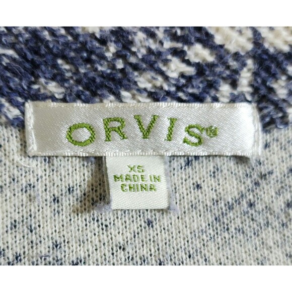 Orvis Womens 3/4 Sleeve Pullover Grey Blue Stretch Lace-Up Sweatshirt Size XS - Picture 5 of 7